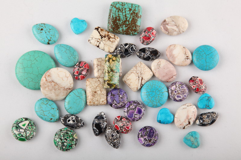 blue and turquoise gemstones