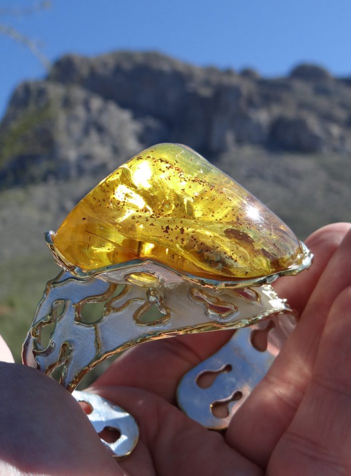 Magic hidden in golden amber