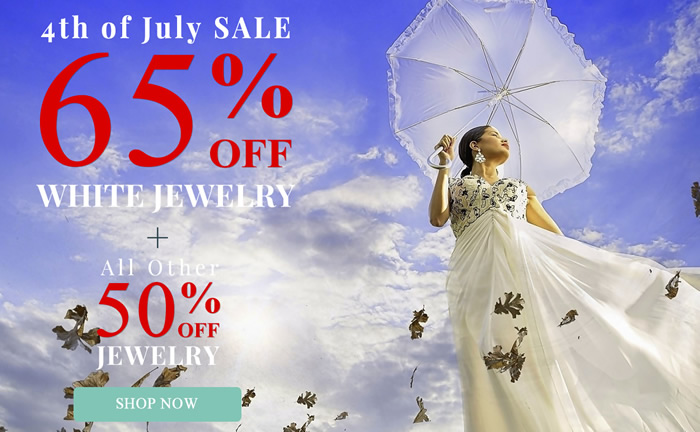 Happy 4th of July - Red + Blue + White Jewelry 65% OFF & more...