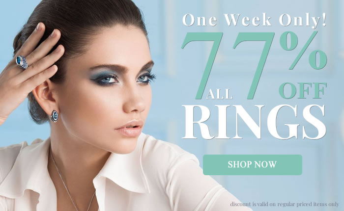 All Rings 77% OFF + All Other Jewelry 65% OFF