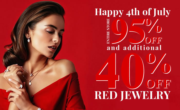 Happy 4th Of July - All Red Color Jewelry 40% OFF
