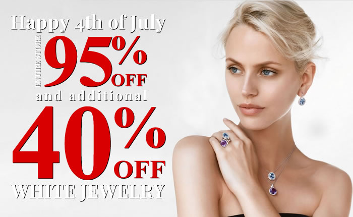 Happy 4th Of July - All Red & White Color Jewelry 40% OFF
