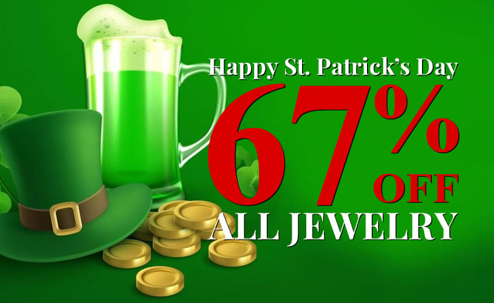 Happy St. Patrick's Day - All Jewelry 67% OFF