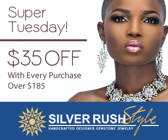 Get $35 OFF with Every Purchase Over $185 at Silver Rush Style