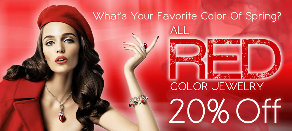  All Red Color Jewelry 20% Off 