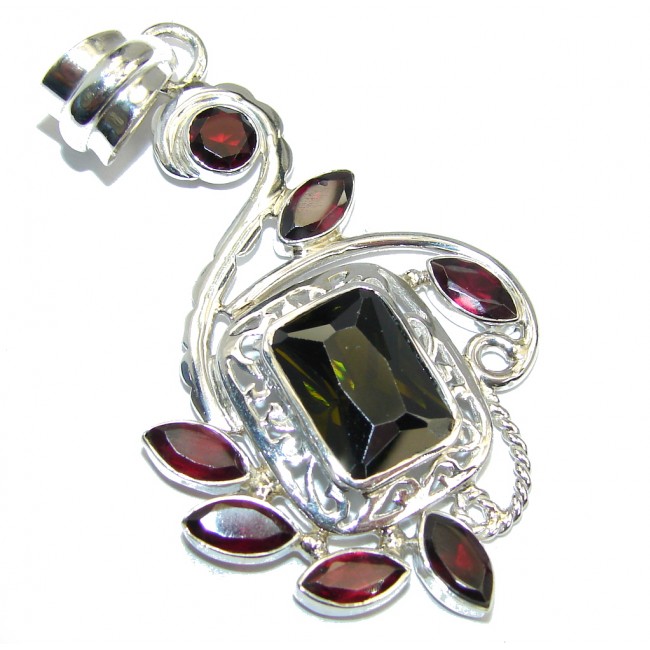 Modern Concept Cubic Zirconia Sterling Silver Pendant