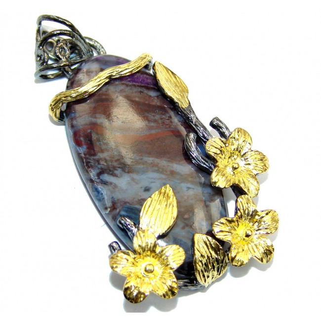 Exclusive Sugalite Gold plated over Sterling Silver Pendant