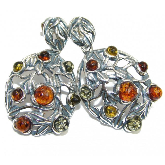 Sublime Baltic Amber Sterling Silver earrings