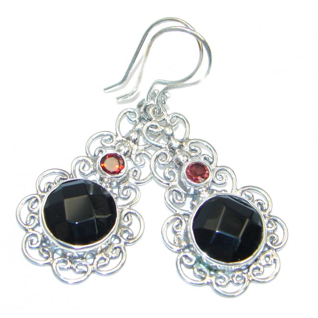 Perfect Aura Black Onyx Sterling Silver earrings