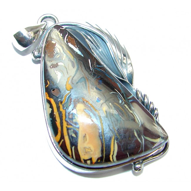 Genuine Opal Sterling Silver handmade pendant