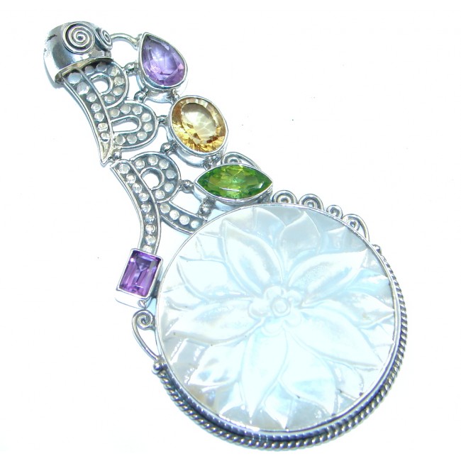 Passion Blister Pearl & Amethyst Sterling Silver Pendant