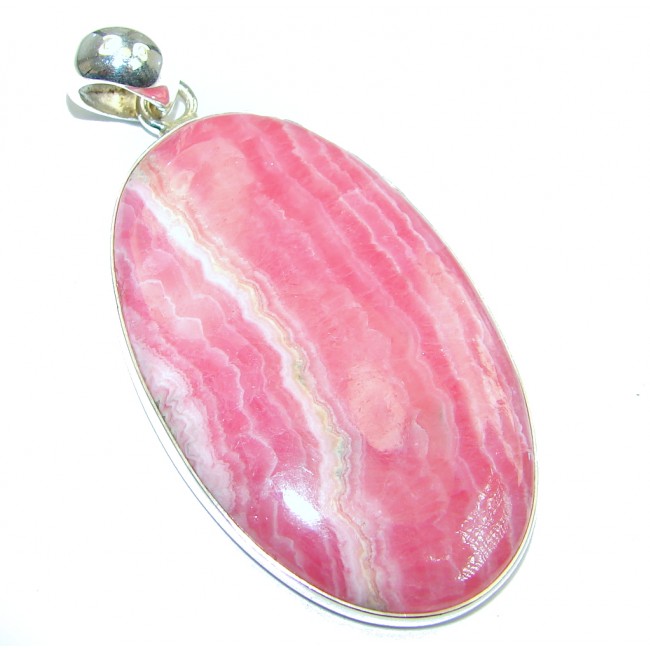 Simply Perfect Rhodochrosite Sterling Silver handcrafted Pendant