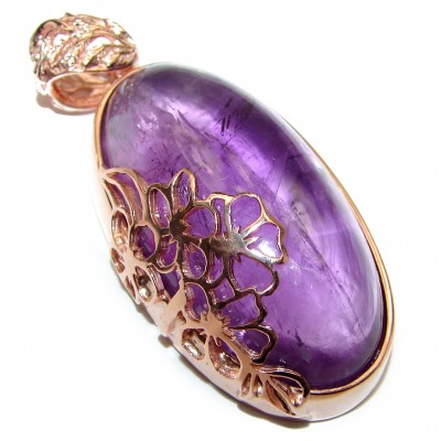 Top Quality Natural 145ct Amethyst .925 Sterling Silver handmade one of the kind Pendant