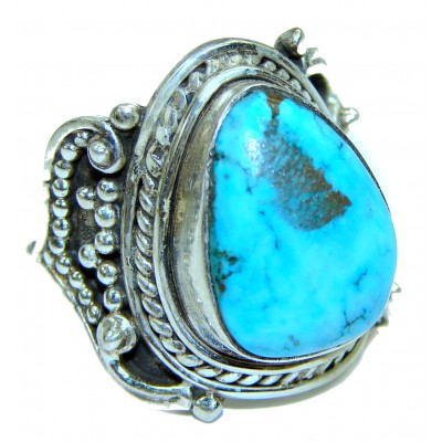 Turquoise .925 Sterling Silver ring; s. 8 1/4