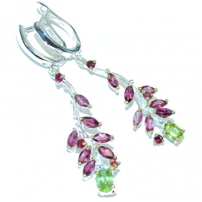 Delicate Beauty Garnet .925 Sterling Silver handcrafted earrings