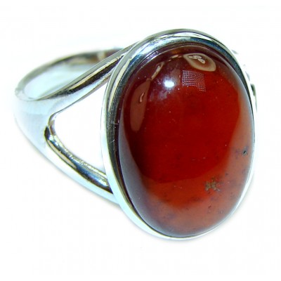 Great quality unique Ruby .925 Sterling Silver handcrafted Ring size 8 1/4