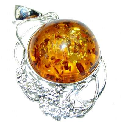 Baltic Amber .925 Sterling Silver handmade pendant