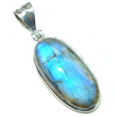 Magical Aurora Fire Labradorite .925 Sterling Silver handcrafted Pendant