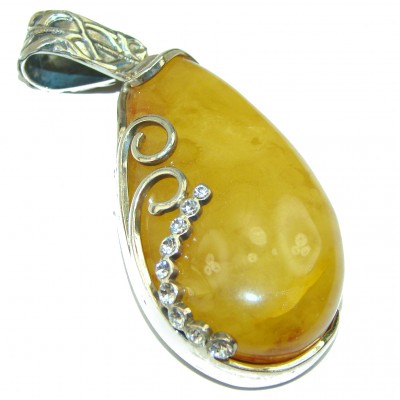 Butterscotch Baltic Amber .925 Sterling Silver handmade Pendant
