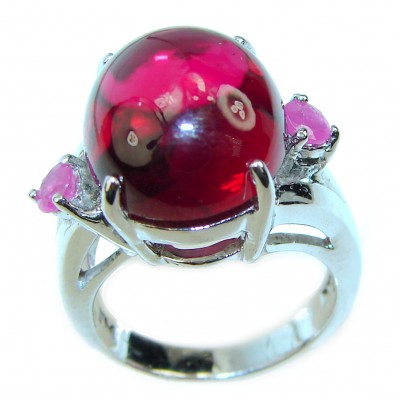 Passionate Love Red Topaz .925 Sterling Silver Ring size 6