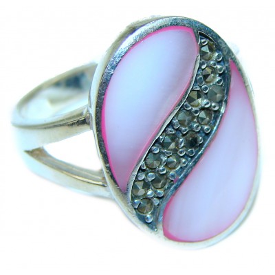 Blister Pearl .925 Sterling Silver brilliantly handcrafted ring s. 9