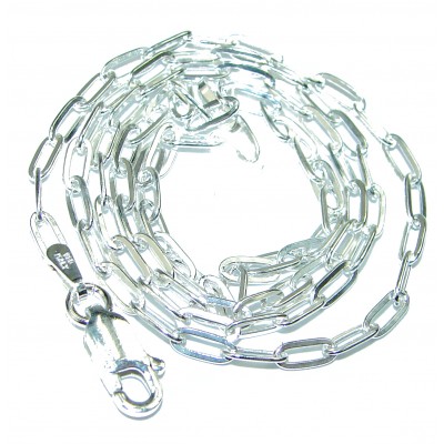 Paper Clip .925 Sterling Silver Chain 16'' long, 3 mm wide
