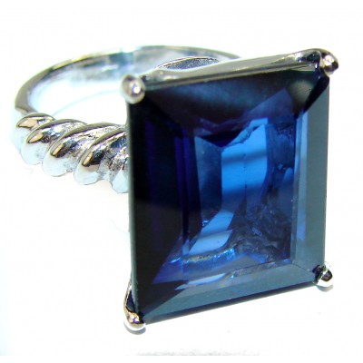 Magic Perfection London Blue Topaz .925 Sterling Silver Ring size 5 3/4