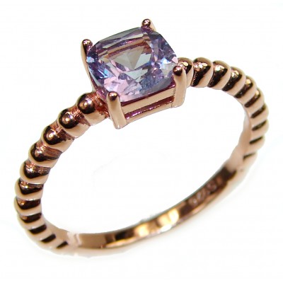 London Blue Topaz in Rose Gold over Sterling Silver Ring size 7 1/4