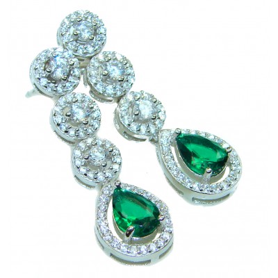 Timeless Treasure Emerald .925 Sterling Silver handcrafted Earrings