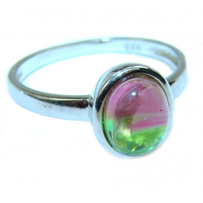 Brazilian Tourmaline .925 Sterling Silver Perfectly handcrafted Ring s. 6 1/4