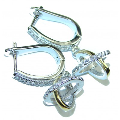 Infinity White Topaz .925 Sterling Silver earrings