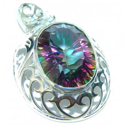 Magic Aurora Topaz .925 Sterling Silver handcrafted Pendant