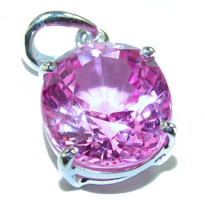 Best quality Genuine Pink Topaz .925 Sterling Silver handcrafted pendant