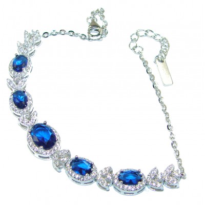 Endless Love Sapphire .925 Sterling Silver handcrafted Bracelet