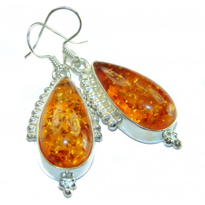Precious Copal .925 Sterling Silver handmade earrings