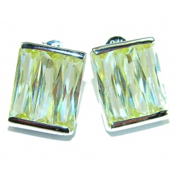 Cubic Zirconia .925 Sterling Silver handmade earrings