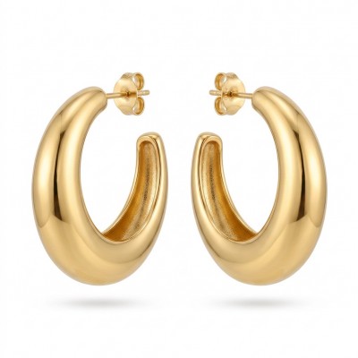 Classy Gold handmade Hoop Earrings