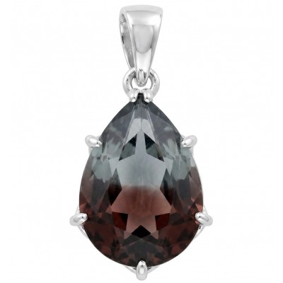 From dawn to dusk authentic 11.2 carat Brazilian Smoky Topaz .925 Sterling Silver Perfectly handcrafted pendant
