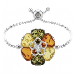 Excellent quality Baltic Amber .925 Sterling Silver entirely handcrafted Bracelet
