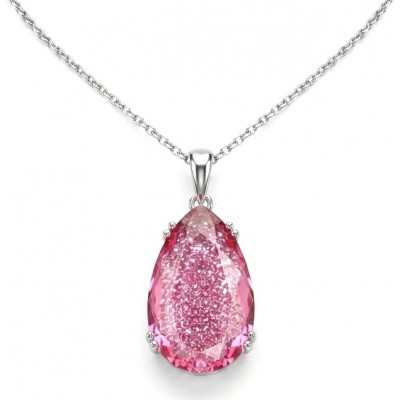 Angelina 10.9 carat authentic Pink Tourmaline .925 Sterling Silver Handcrafted handmade Pendant