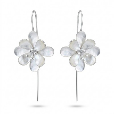 Silver Flowers Italy made .925 Sterling Silver Earrings