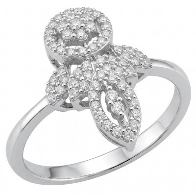 Romantica Precious Natural 4.2 carat White Topaz .925 Sterling Silver ring size 8