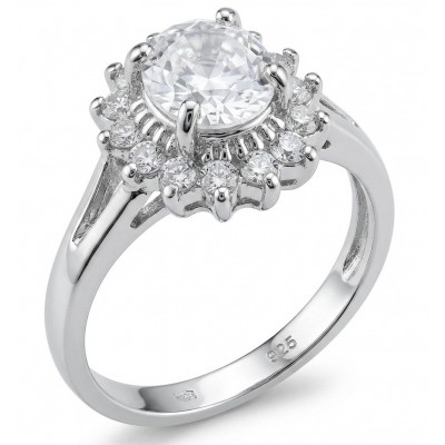 Aphrodite - 4.8 carat White Topaz Silver handcrafted Soild ring size 8