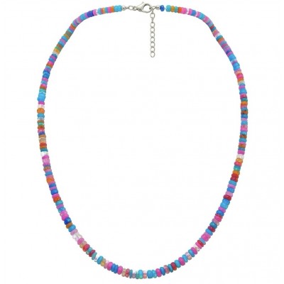 Mystery 11.2 carat Australian Opal .925 Sterling Silver .925 Sterling Silver Statement Necklace