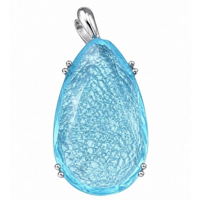 Angelina 14.9 carat authentic Aquamarine .925 Sterling Silver Handcrafted pendant