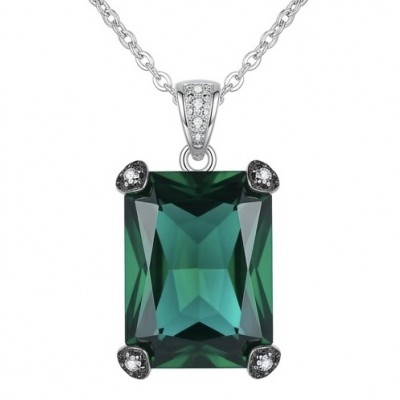 Tiffany - Authentic 29.5 CARAT Chrome Diopside .925 Sterling Silver handcrafted necklace