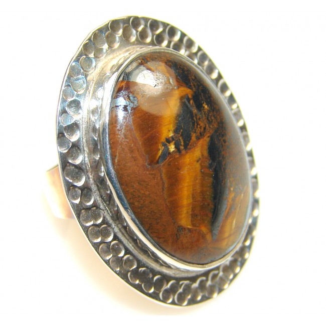 Vision Tigers Eye Sterling Silver Ring s. 5 1/4