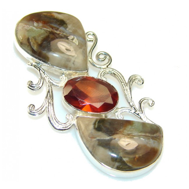 Trendy Montana Agate Sterling Silver Pendant
