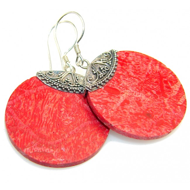 My Sweet Fossilized Coral Sterling Silver earrings