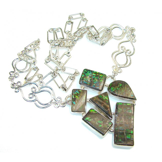 Great Impression Ammolite Sterling Silver necklace
